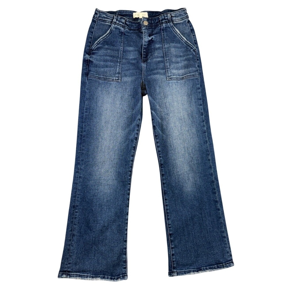 Wide Leg Flare Jeans in Medium Blue - Women's Denim